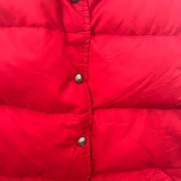 Women's LL Bean Red Puffer Vest, Size L - Picture 2 of 4